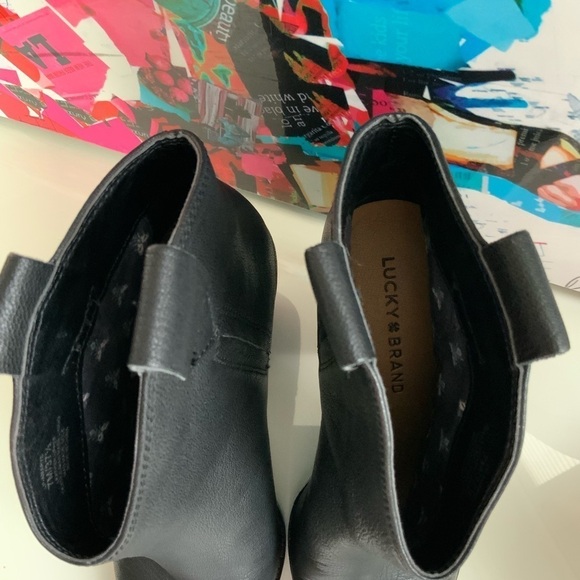 Lucky Brand Leather Western Boots in Black - Picture 4 of 9